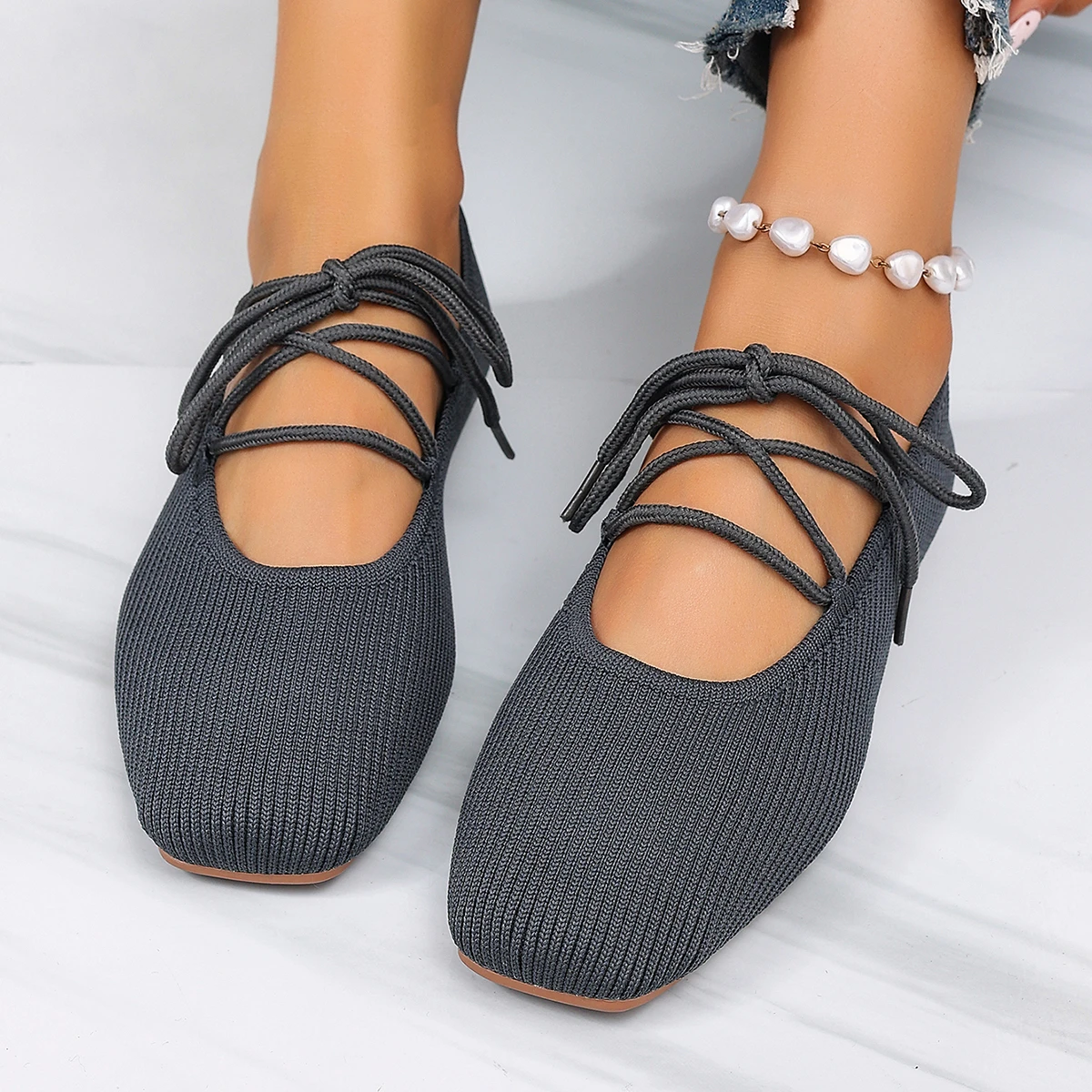 Fashion Butterfly-Knot  Women Flats with Shoes Casual Female Soft Footwear Round Toe Ladies Flats Slip on Shoes
