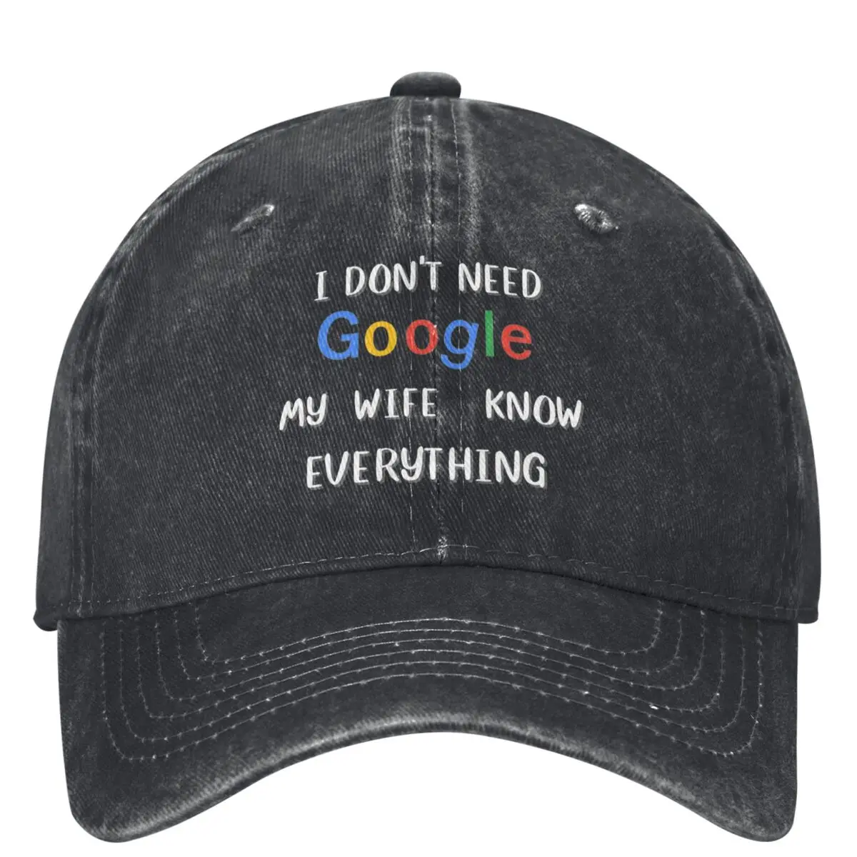 I Don't Need Google My Wife Know Everything Baseball Cap Funny Hiking Fishing Hip Hop Dad Hats Men Adult Sunscreen Baseball Caps