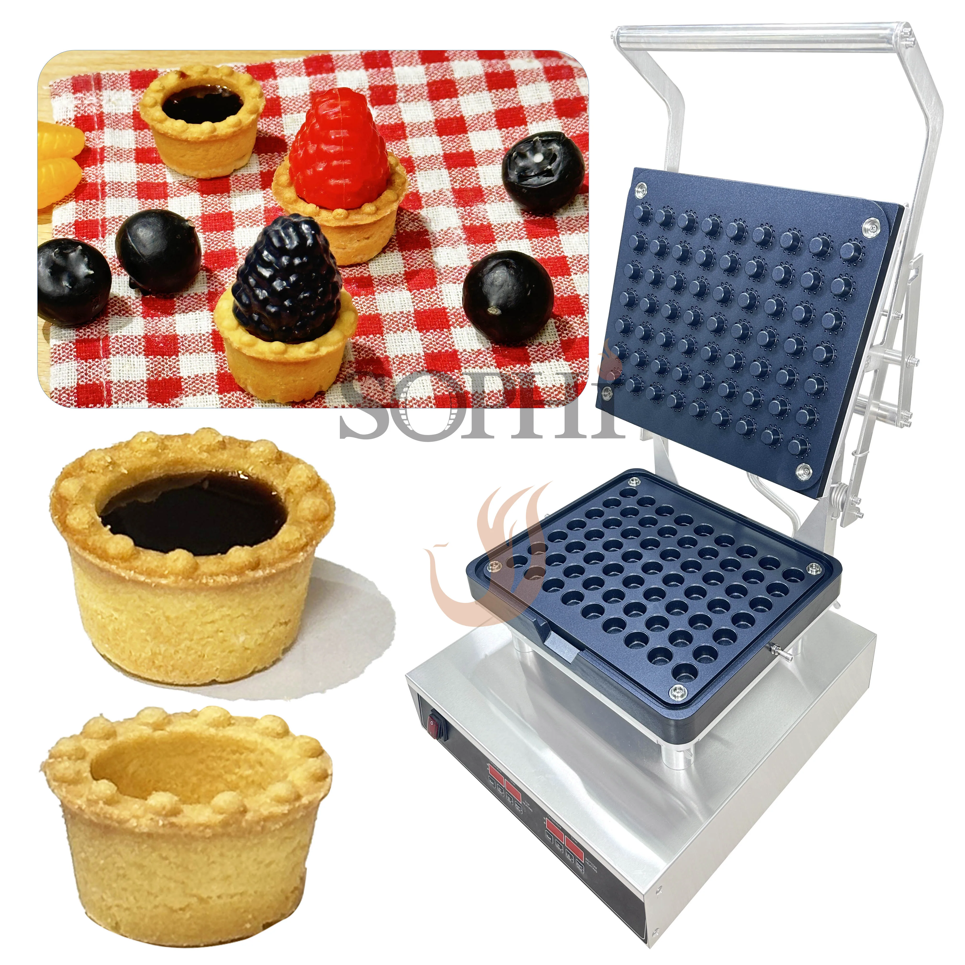 3.2KW Power Electric Customized Mold Tart Press Machine Bread Baking Oven Tartlet Shell Maker Tartlet Making Machine For Sale