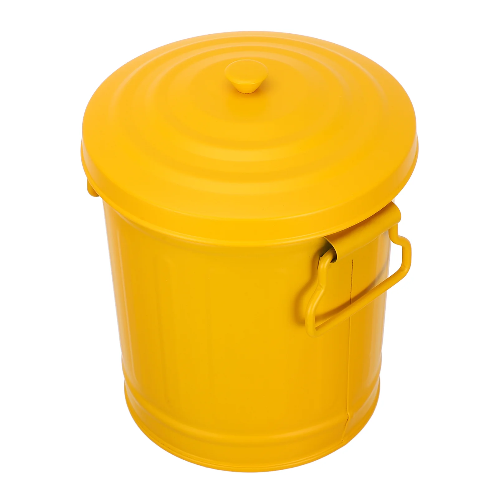 Mini Trash Can Pencil Holder Candy Bucket with Lid Camping Pickup Garbage Pail Marker Automotive Table Tin