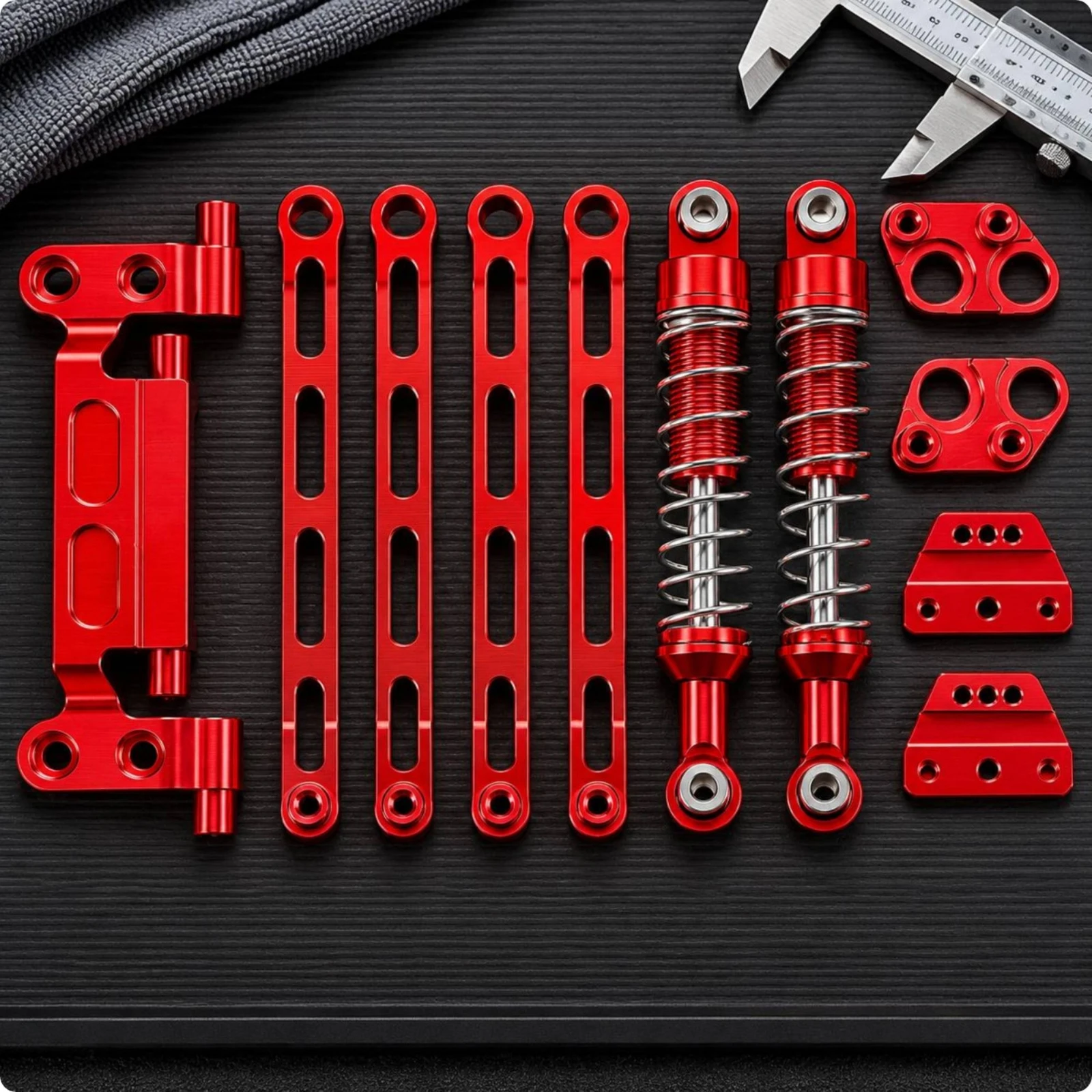 Aluminum Rear Damping System Kit Slotted Rear Damping System Upgrade Kit Aluminum Alloy Shock Mount Coil Coil RC Car Part