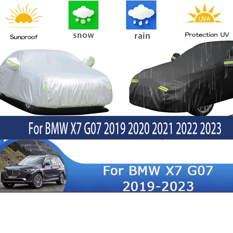 

For BMW X7 G07 2019 2020 2021 2022 2023 Full Car Covers Outdoor Sun Anti UV Rain Snow Dust Protection Oxford Cloth Accessories