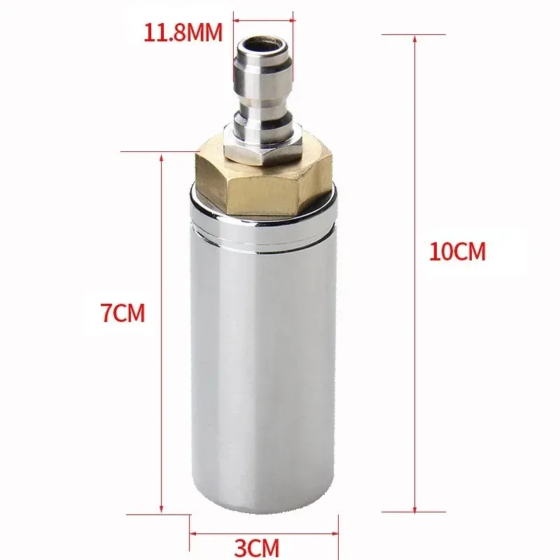 

1pcs for 5000PSI Turbo Nozzle High Pressure Quick Connect 360° Rotating Stainless Steel Body Ceramic Core for Municipal Cleaning