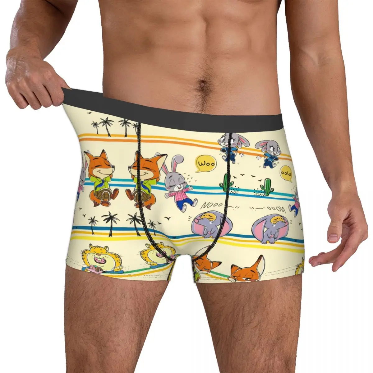 

Мужские трусы-боксеры Custom Novelty Z-Zootopiaes: дышащие трусы-брифы Джуди и Ника