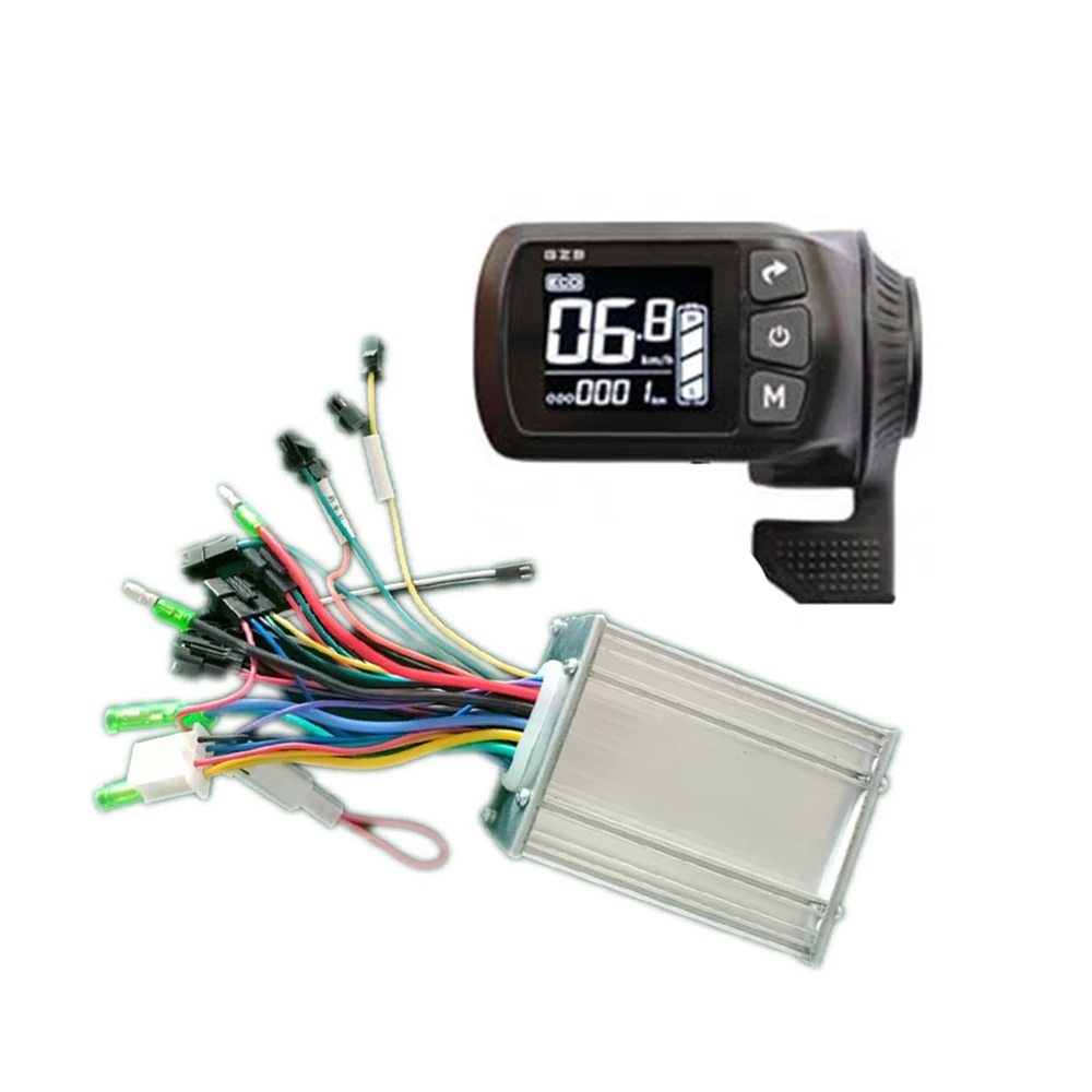 

Контроллер для электрического велосипеда Φ GZ3 24V/36V/48V/60V, бесщеточный контроллер 350W 18A с панелью ЖК-дисплея