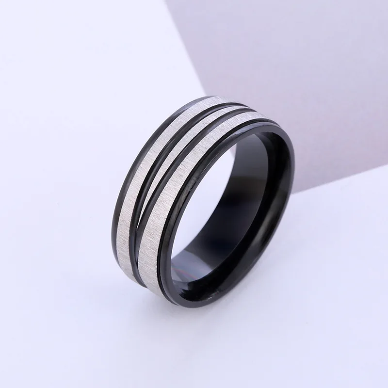 1pcs Hot Selling Multi Size Titanium Steel Rings That Do Not fade, Popular Lassa Rings Simple Commuter Stainless Steel Jewelry