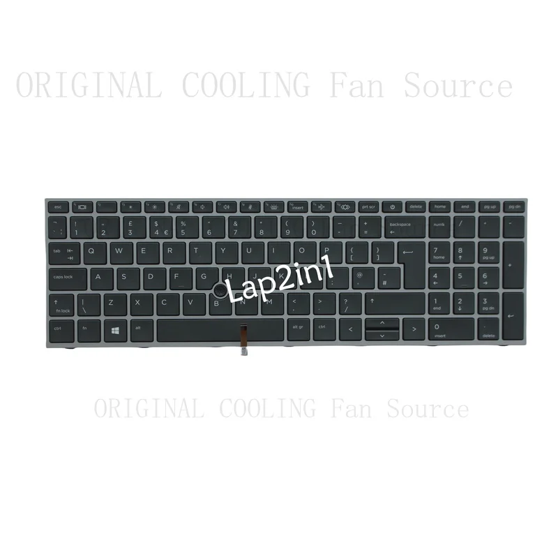 R+  New UK Backlit Keyboard For HP ZBook Fury 17 G7 / 17 G8 17.3 Pointer M20128-031