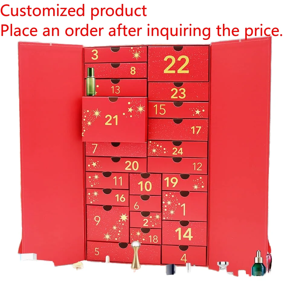 

2025.Customized Eco-friendly Countdown Surprise Calendar Box Blind Magnetic Buckle Cosmetic Gift Box Packaging