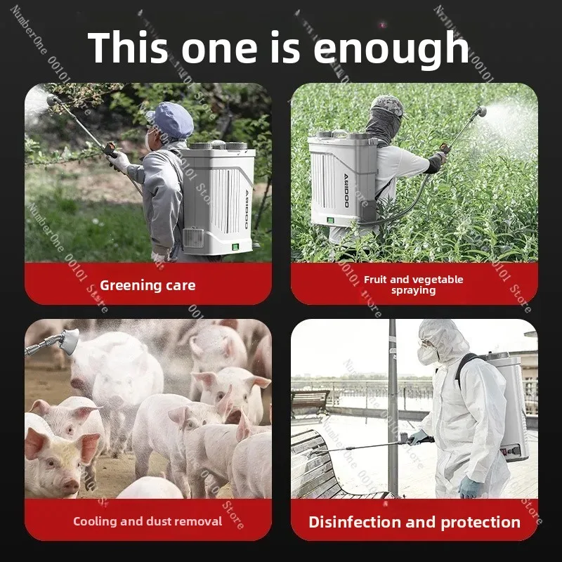 Electric Agricultural Sprayer, Knapsack Pesticide Sprayer, High-Pressure Watering Machine for Garden and Farm, Household Plant view 5