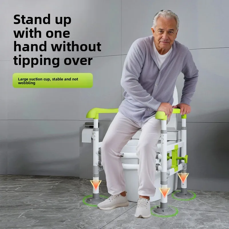 Toilet Safety Rails, Bathroom Safety Frame for Pregnant, Disabled, Adjustable Adult Toilet Booster Toilet Support for Elderly