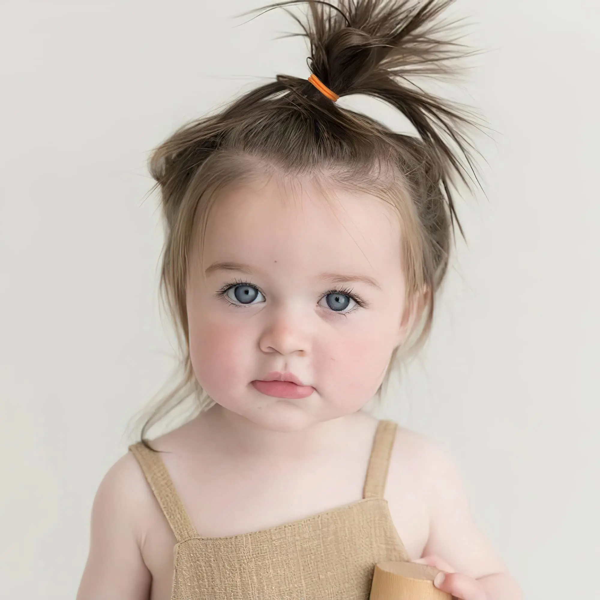 Lazos para el pelo de bebé piezas, 2cm de diámetro, elásticos para el cabello de goma sin pliegue para los dedos, coleteros pequeños y finos, Hai, 100