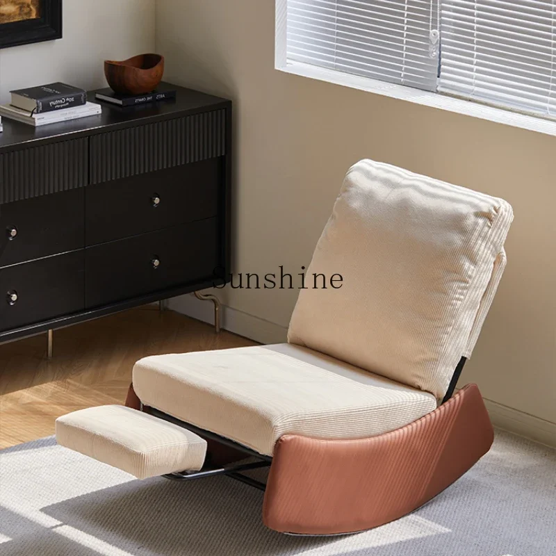 

Nordic retro single sofa chair simple small apartment living room balcony leisure sofa rocking chair