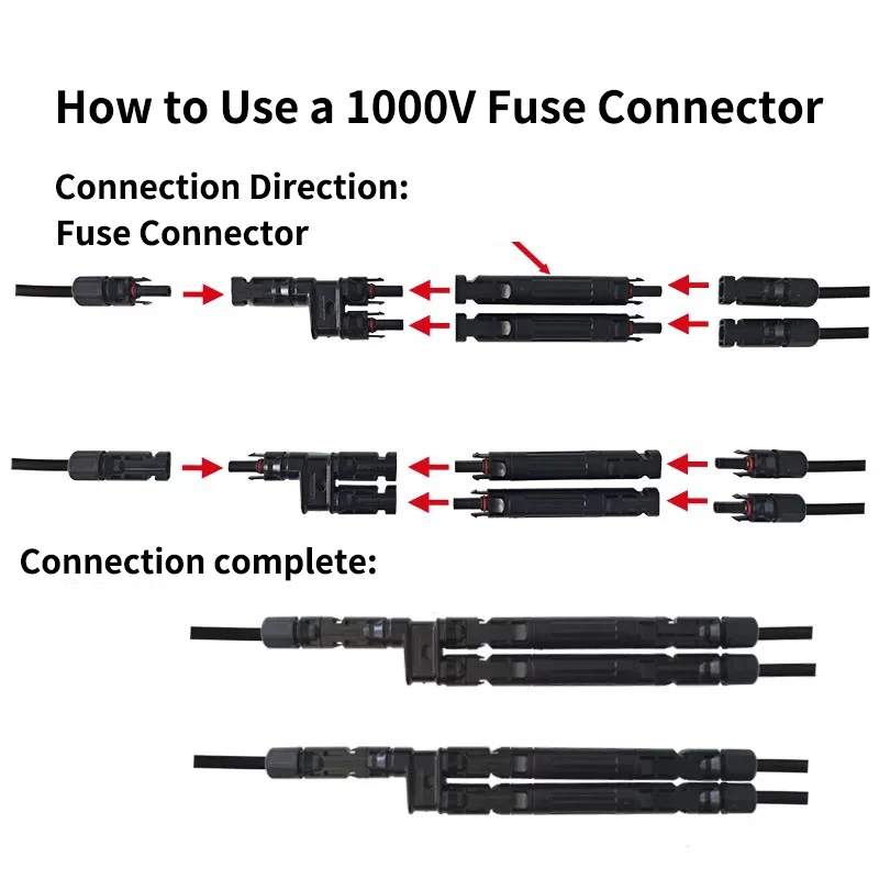 IP67 Waterproof In-line Solar PV Fuses Connector 1000VDC Fuse Holder 10A 15A 20A 25A 30A Options Wholesale Protection