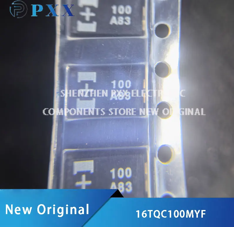 

10Pcs 16TQC100MYF Conductive Polymer Tantalum Solid Capacitors 100uF ±20% 16V 2917