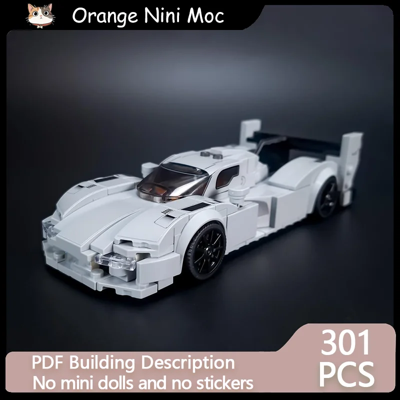 

City Car Speed Racing Model MOC Building Bricks Sportscar 963RSP Modular Technology Gifts Holiday Assemble Children Toys Suit