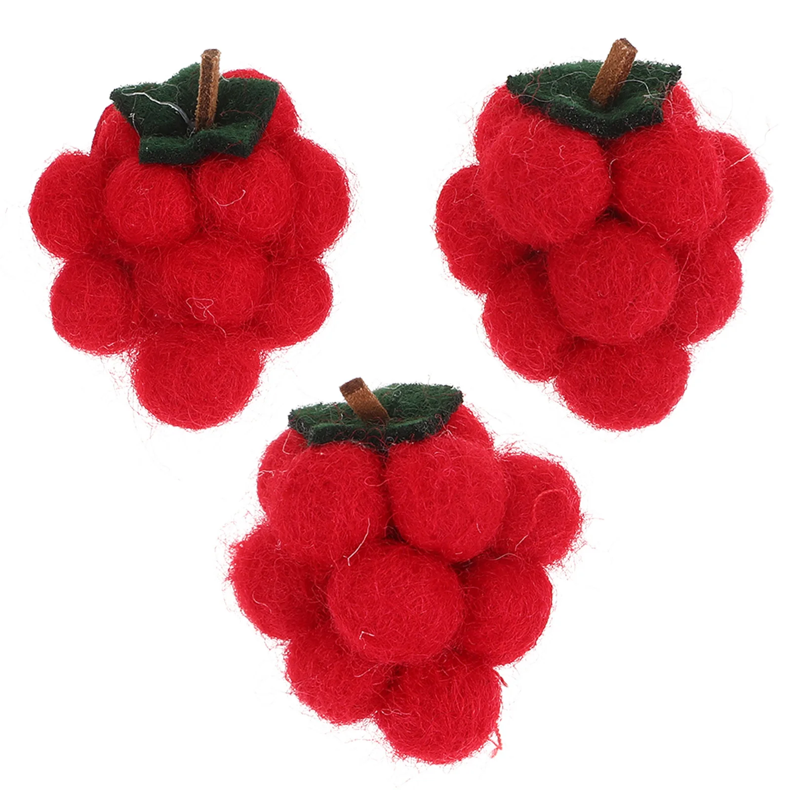 

3Pcs Adorable Felt Craft DIY Hairpin Cartoon Poached Hair Clip Accessories Felt Hairpin Poached Hair Clip Crafts Accessory