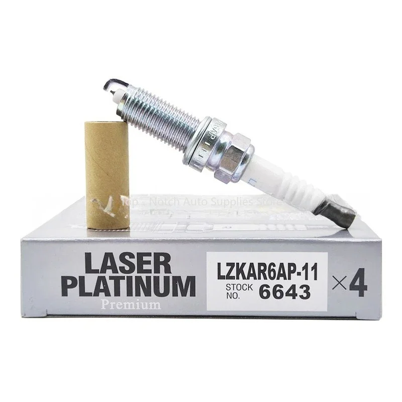 

9SPARK PLUS Car 6643 Spark Plug LZKAR6AP-11 Suitable for Nissan（4pc）
