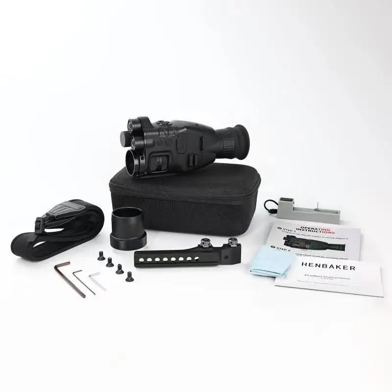 Kamera Teropong Monokuler Digital CY789 850/940nm Inframerah Ganda 400M Penglihatan Malam 1080P HD 24X Wifi APP untuk Berburu