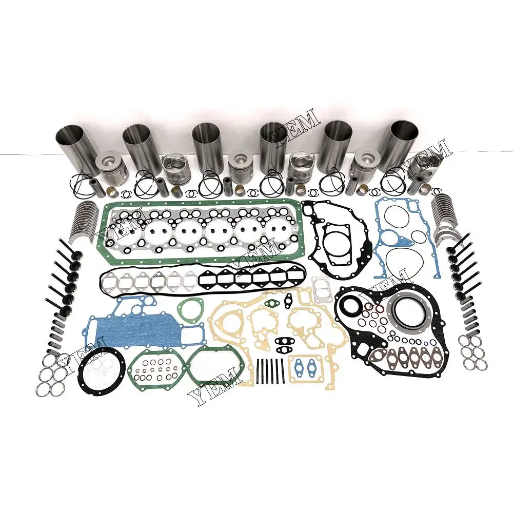 For Isuzu Repair Kit With Piston Rings Liner Bearing Valves Gaskets 6D34 Engine spare parts