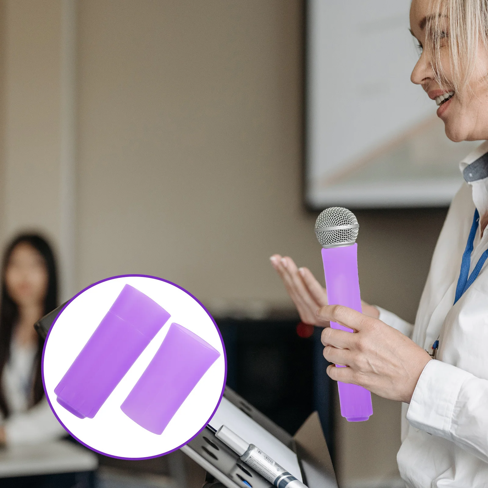 

Microphone Cover For Wireless Handheld Mic Silicone Handle Sleeve Shockproof Protective Replacement Accessory For Ktv Party