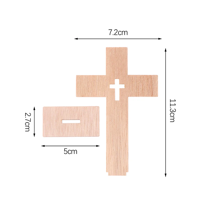 10/Sets Pack Wooden Crosses For Crafts Unfinished Wood Crosses For Centerpieces Decor