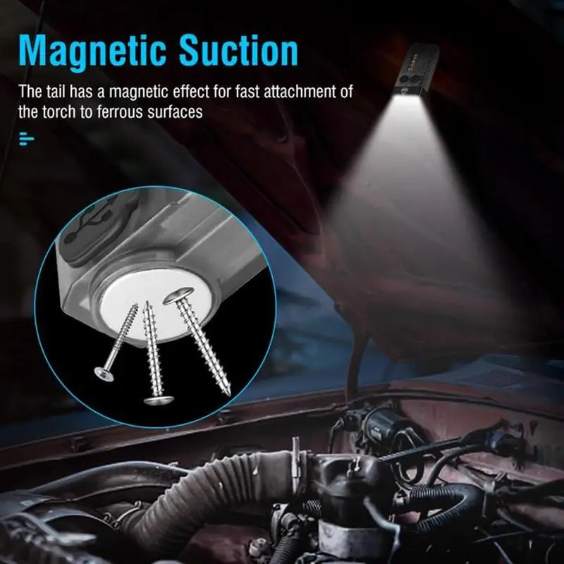 Pocket Led Flashlight 1000Lm Beeping Sound Outdoor Light Keyring Torch Multifunctional Ultra Bright Waterproof Handheld Pocket