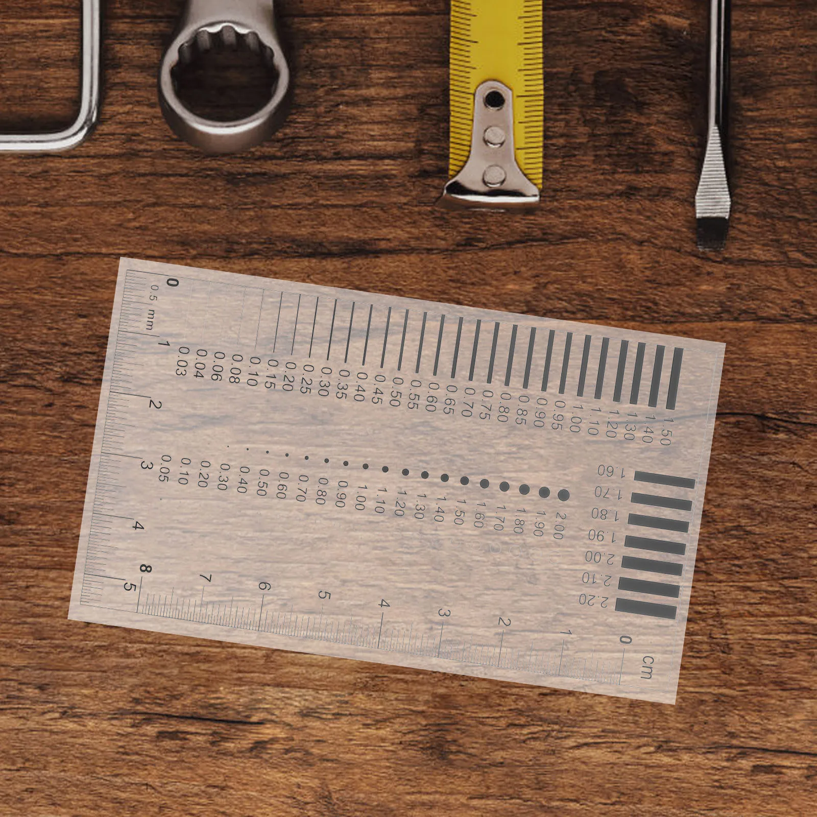 

Chest Card Gauge Transparent Ruler High Precision Measurement Flaw Detection Scratch Crack Width Inspection Sec Size Est Chart