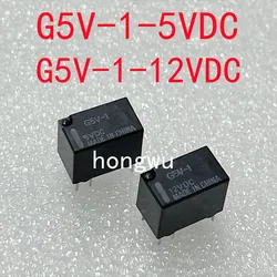 100% Original New 5PCS/ G5V-1-5VDC G5V-1-12VDC relay 1A 6pins