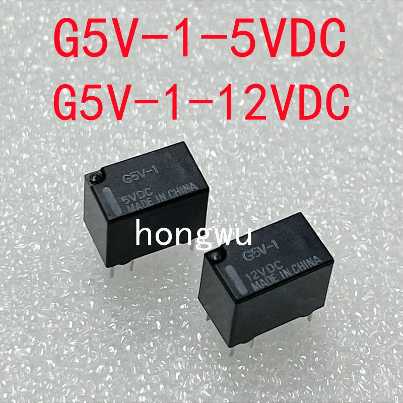 100% Original New 5PCS/ G5V-1-5VDC  G5V-1-12VDC relay 1A 6pins