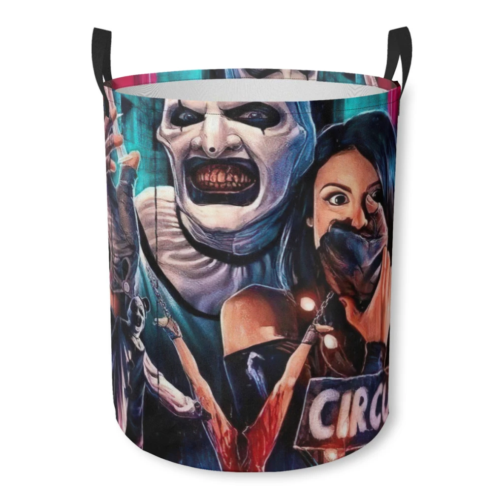 

Thrilling horror movies Bundle Device Laundry Basket Fabric Laundry Moving Folding Dirty Laundry Basket Cartoon