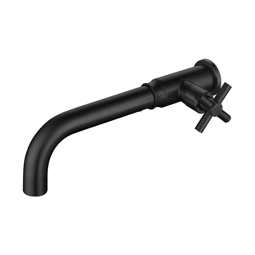 Wall Mounted Single Cold Water Faucet SUS304 Stainless Steel Basin Tap For Bathroom Sink Garden Pool Plumbing Fixture