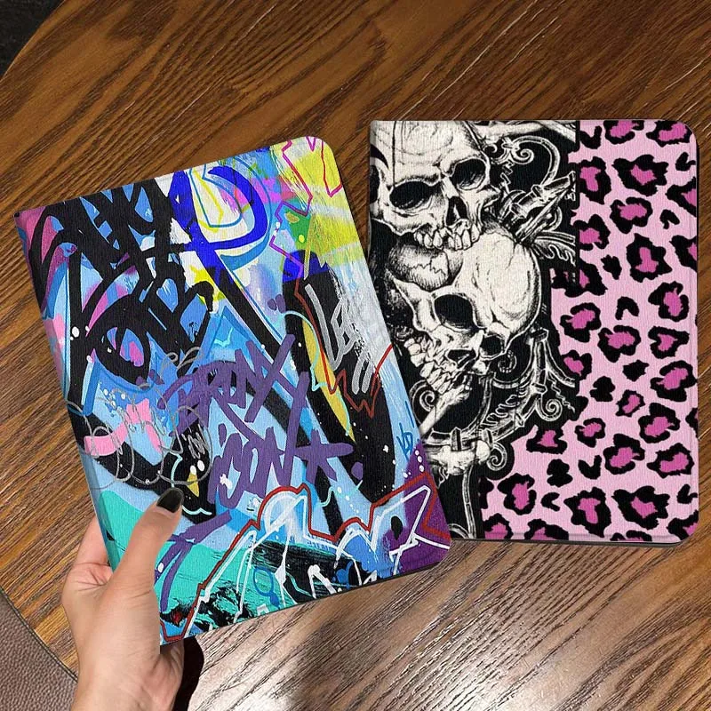 

Colorful Graffiti Art Cartoon Tablet Case For Apple iPad Air Pro mini 1 2 3 4 5 6 7 8 9 11 M2 M3 M5 M4 5th 6th 7th 10th 11th