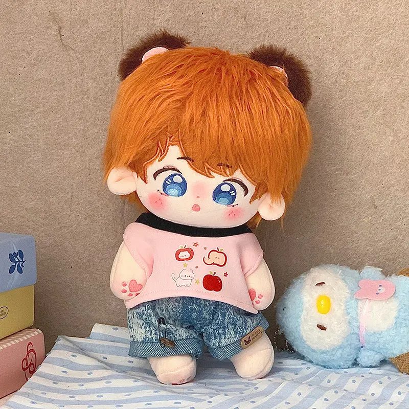 20Cm Kawaii Pluche Katoenen Pop Idool Gevulde Ster Figuur Speelgoed Borden Anime Goochelaar Bril Vet Lichaam Pop Kan Veranderen kleding Geschenken