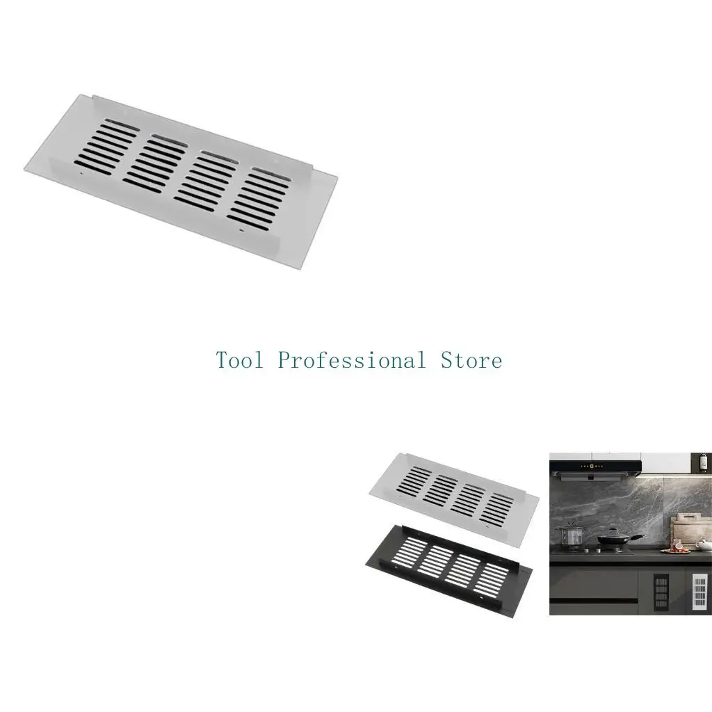 

57QF Aluminium Alloys Ventilations Cover Rectangles Air Vent Cover Louvered Ventilations Grilles Cabinets Hardware