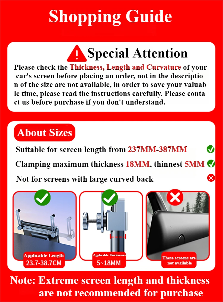 Hipacool Dual-position Car Screen Phone Holder Bracket Metal 360° Adjustable Stand for Tesla Model 3 Highland Y Car Accessories