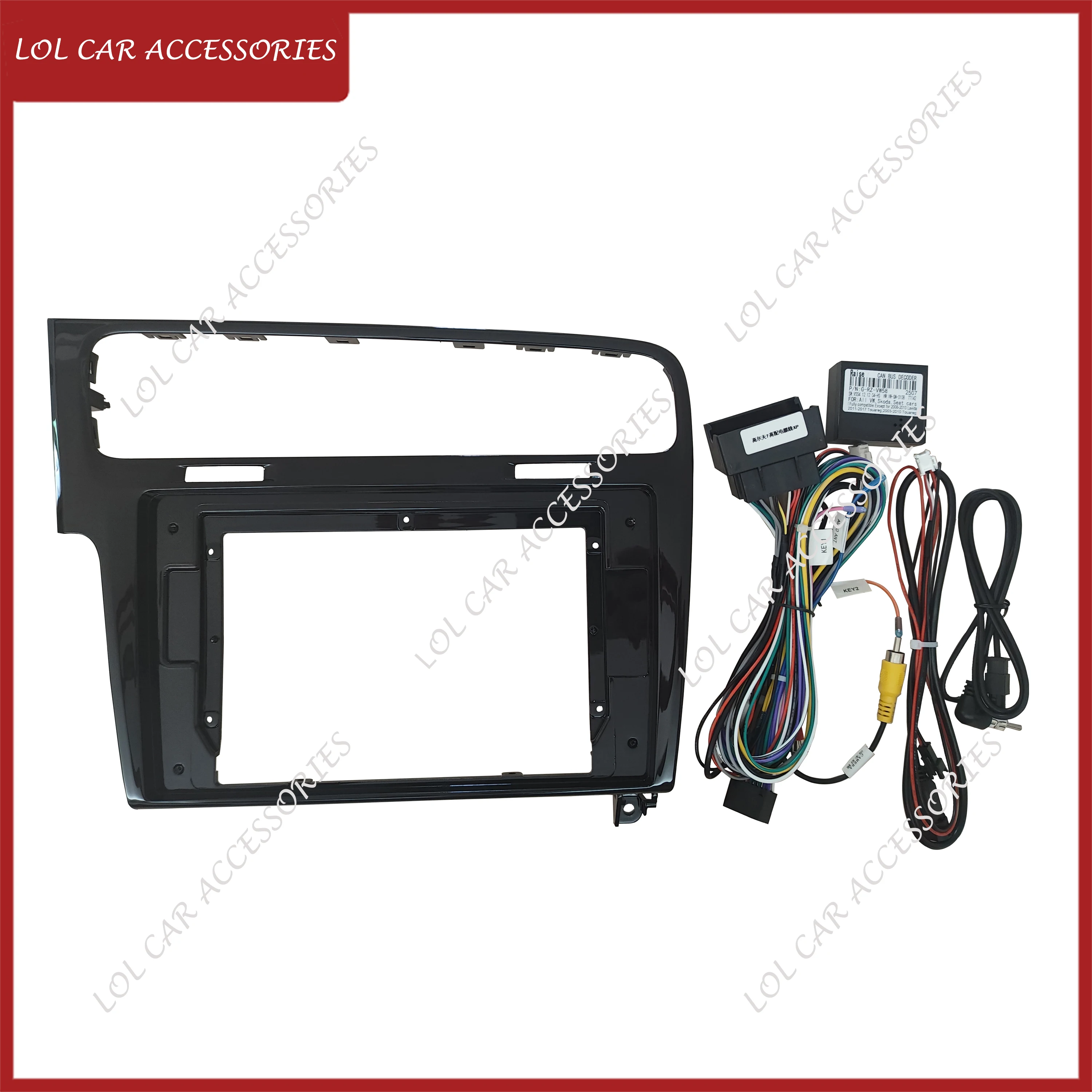 10.1 Inch For VW Volkswagen Golf 7 2014-2020 Car Radio Stereo GPS MP5 Player 2 Din Head Unit Fascias Dash Panel Frame Cover