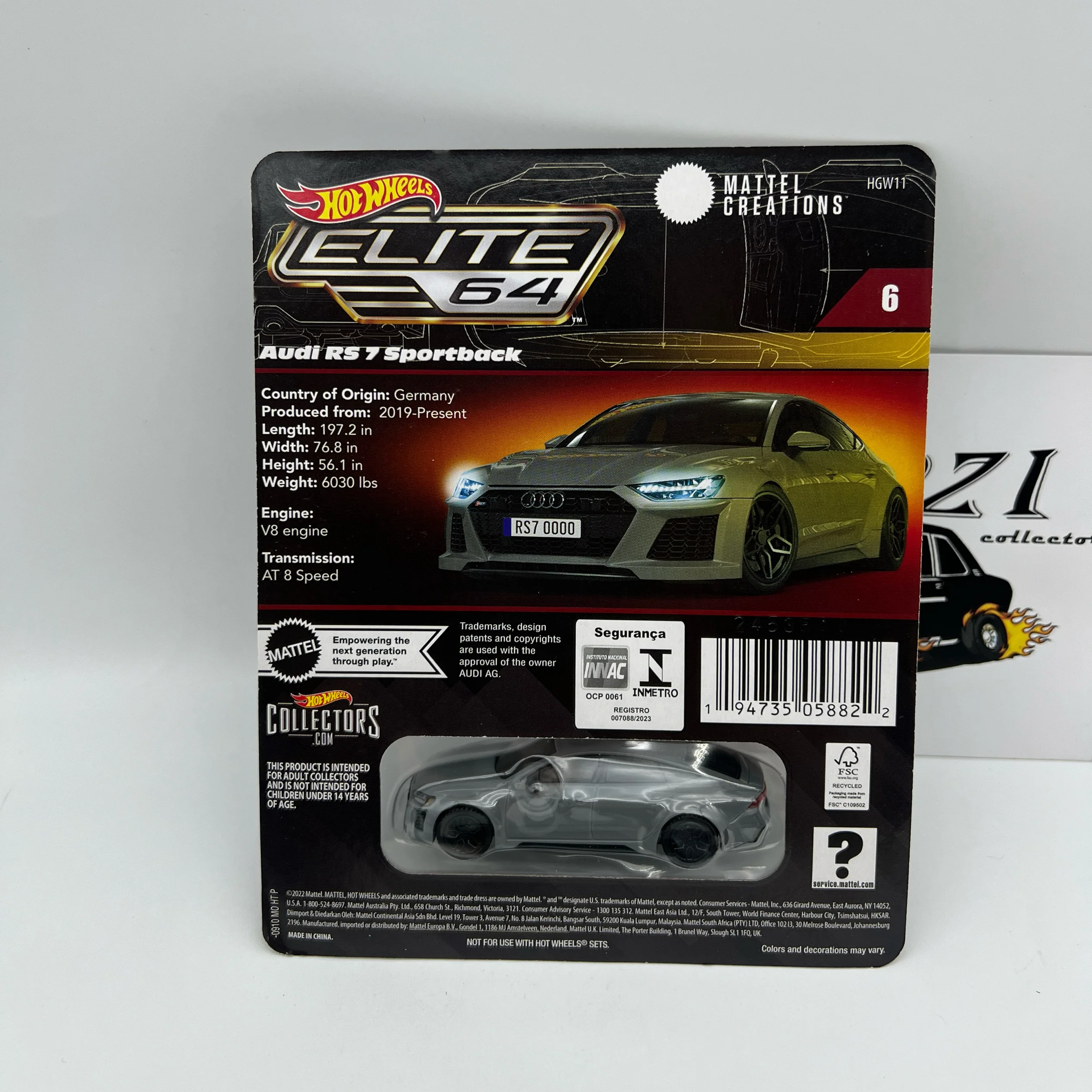 متوفر عجلات ساخنة نموذج سيارة النخبة 64 أودي RS 7 سبورتباك طبعة محدودة حلية تحصيل نموذج عيد الميلاد السنة الجديدة هدية