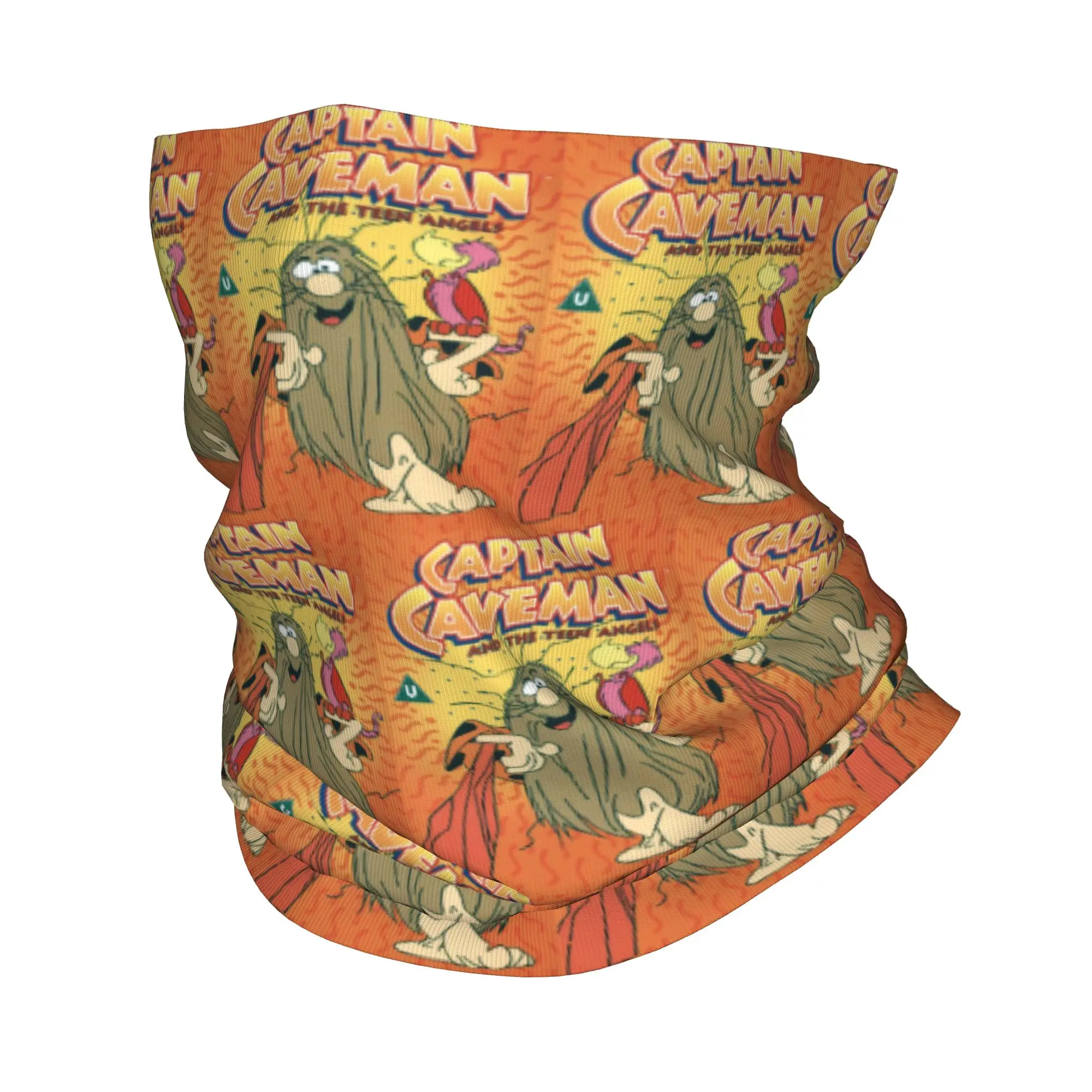 Captain Caveman and the Teen Angels Themed Bandana Neck Gaiter Printed Mask Scarf Multi-use Balaclava Running Unisex Adult