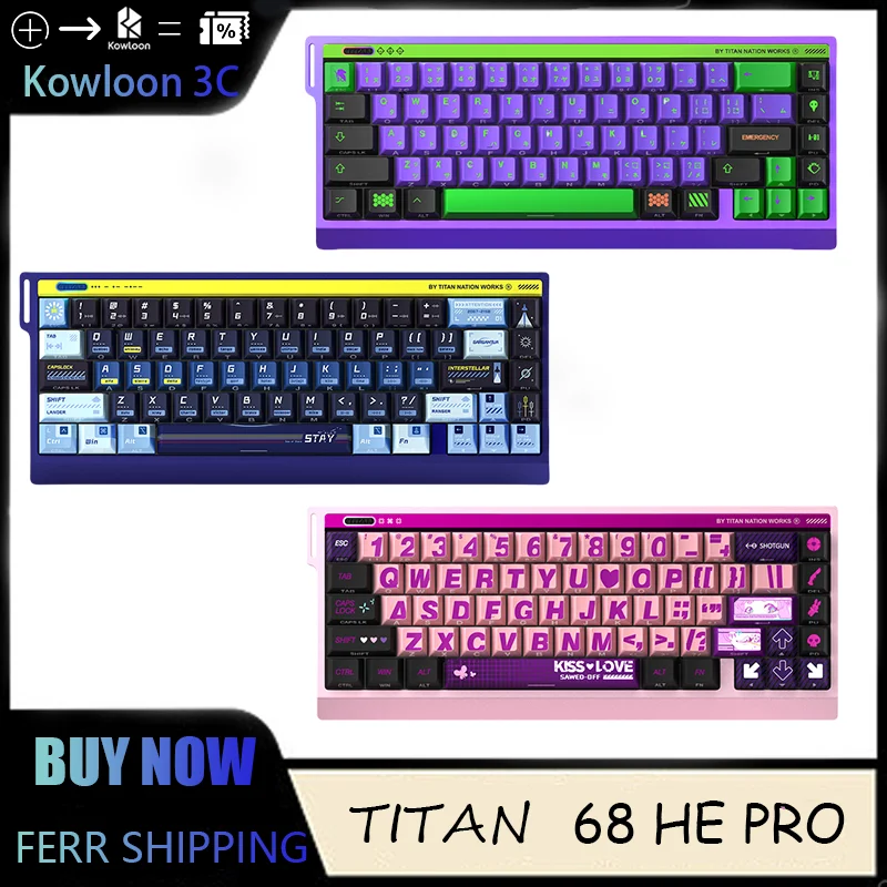 TITAN 68 HE PRO Mechanical Keyboard Gaming Magnetic Switch Magnetic Jade PRO  Aluminum Lump Customization 8K CNC 0.125ms