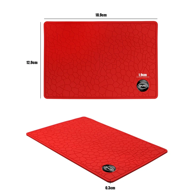 1個 車用アクセサリー シリカゲル滑り止めスマホホルダーマット BYD唐F3 E6 Atto3 元Plus ソングマックス F0 G3 I3 Ea1 Dmi 2din S7用