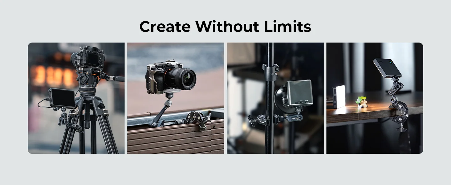 SmallRig Magic Arm mit Krabbenförmiger Klemme aus Legierung, Tragkraft 1,5 kg für Action-Kameras, Monitore, Videoleuchten und Mikrofone 5312 – Detail 10