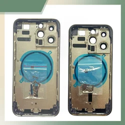 Housing Battery Cover For iPhone 14 Pro Max Back Rear Frame Chassis + with Side Buttons + SIM Tray + Tools