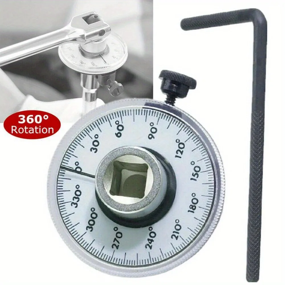 1/2 Inch Drive Torque Angle Gauge with Clear Dial & Long Handle - Durable Steel Construction for Accurate Car Maintenance view 3