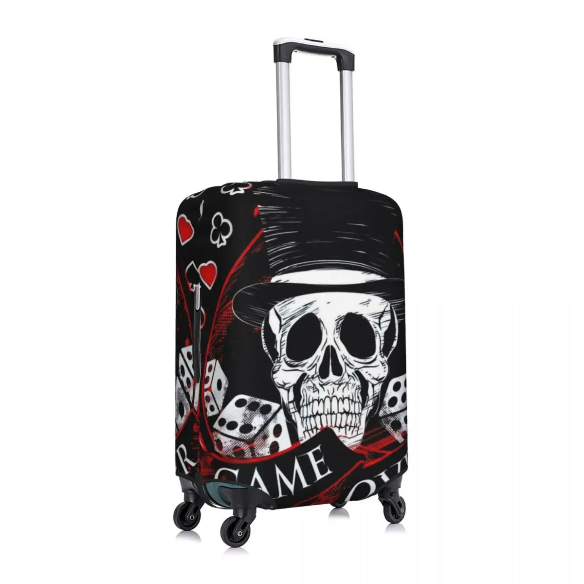 Sarung koper motif Game Skulls, penutup pelindung debu elastis anti air 18-32 inci, aksesori perjalanan, penutup koper Motif