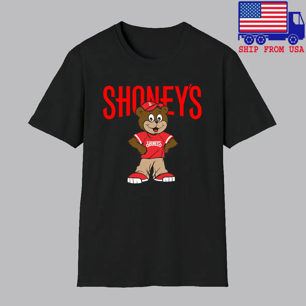 

Мужская черная футболка Shoney's с рисунком ресторана, ТВ-шоу