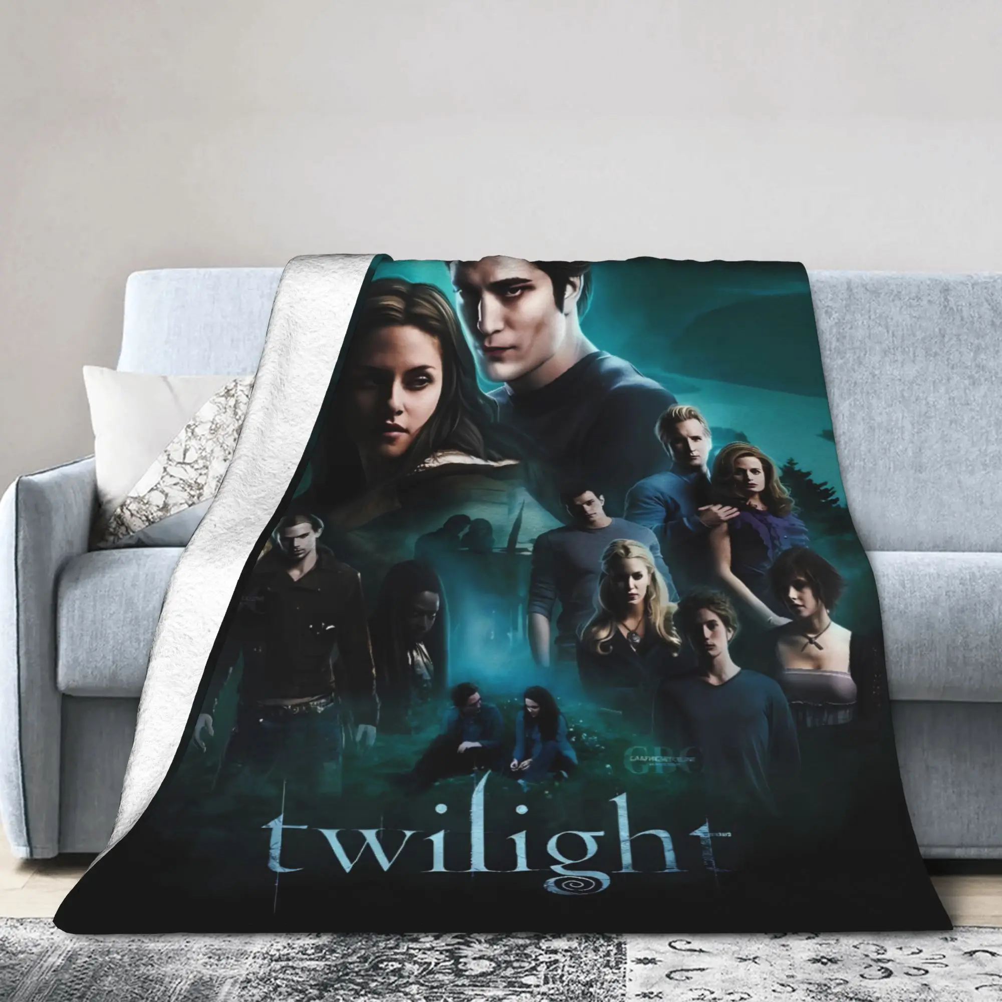 3D The Twilight Saga Edward Bella 4 Blanket Quality Warm Soft  Throw Blanket Winter Decorative Bedroom Funny Bedspread