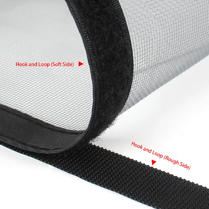 Gray Hook-and-Loop Screen – Durable, Reusable, Washable Mosquito and Bug Net, Suitable for Doors and Windows, Easy Installation