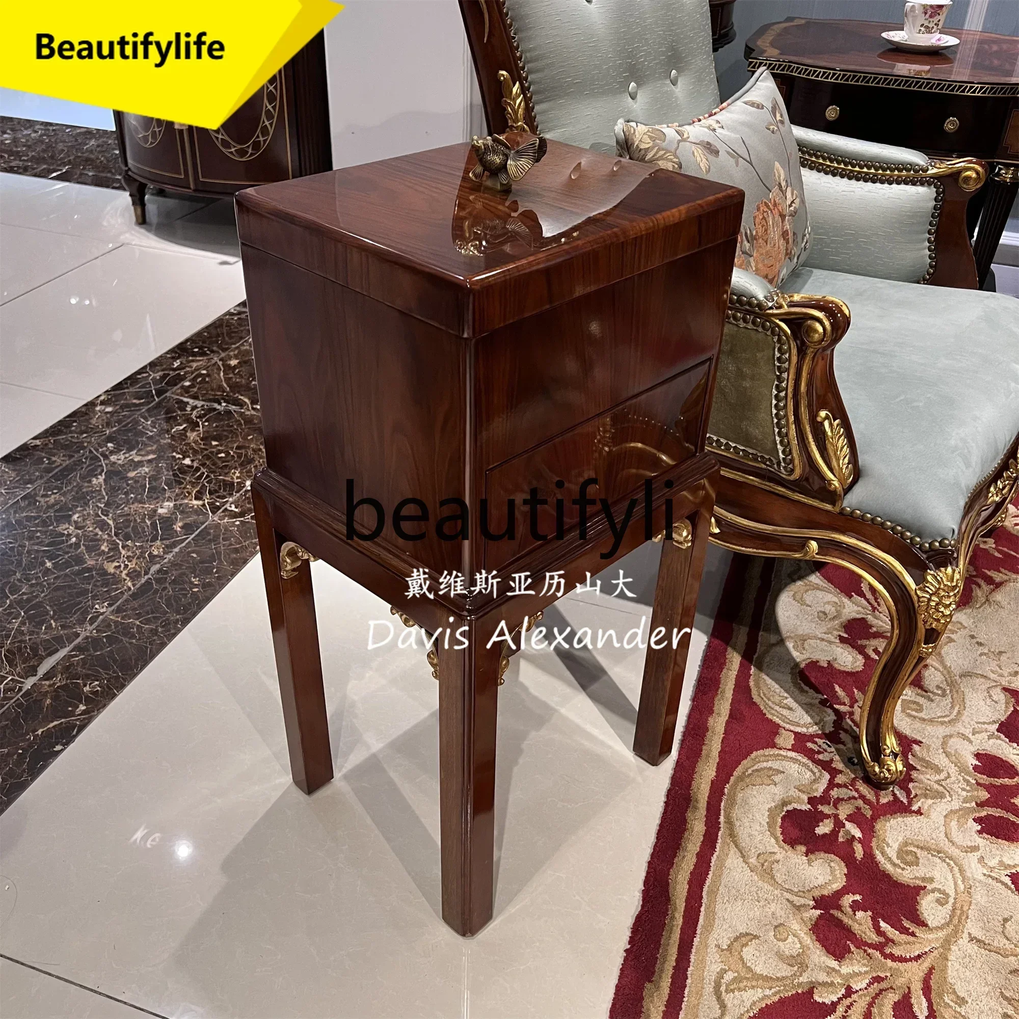 Q181 1 Corner few living room decoration few villas European storage solid wood storage edge few