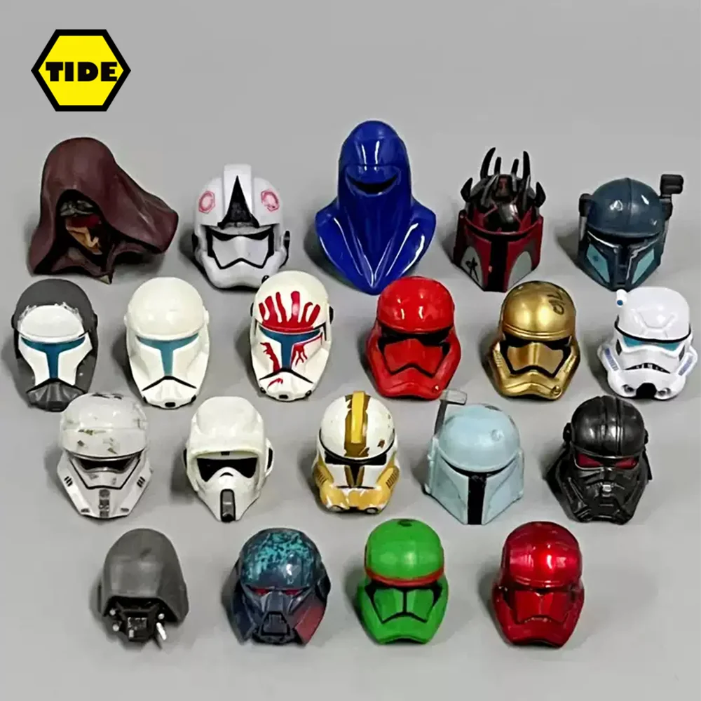 1/12 Scale Male Soldier Stormtrooper Helmet Mandalorian Head Carving Model Accessories For 6Inch Action Figure Body Scene Props