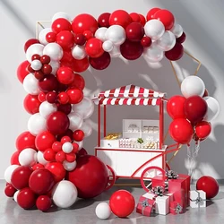 Double Red Balloons Garland Red White Latex Balloon Arch Kit Valentine's Day Decor Wedding Anniversary Bride Shower Decoration